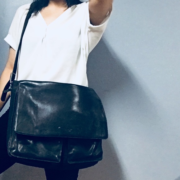 Cole Bags Cole Black Leather Messenger Bag Poshmark